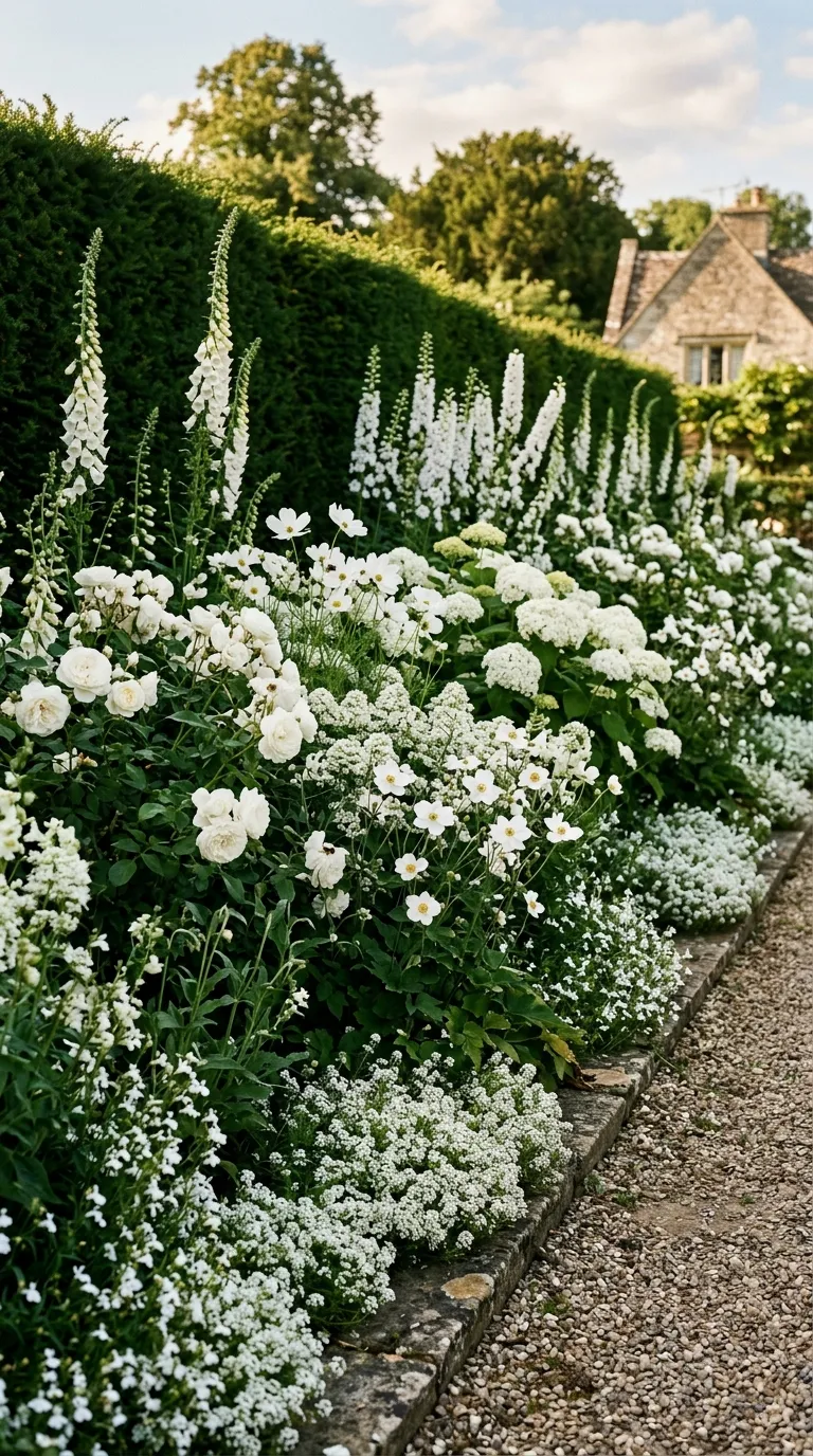 Heuchera hostas and ferns providing foliage interest in a shade flower garden