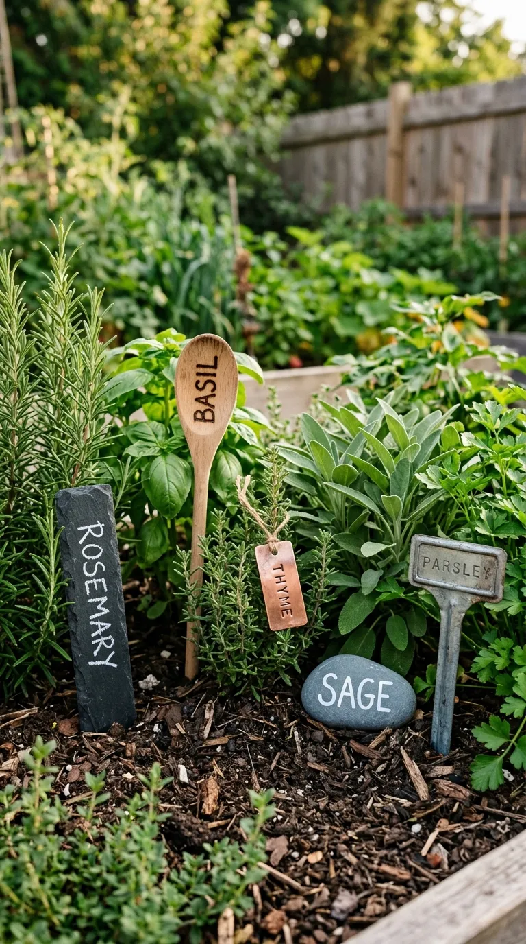 Hand pinching the top growth of basil for herb garden for beginners