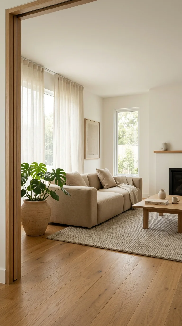 Five tone warm neutral cozy minimalist palette room
