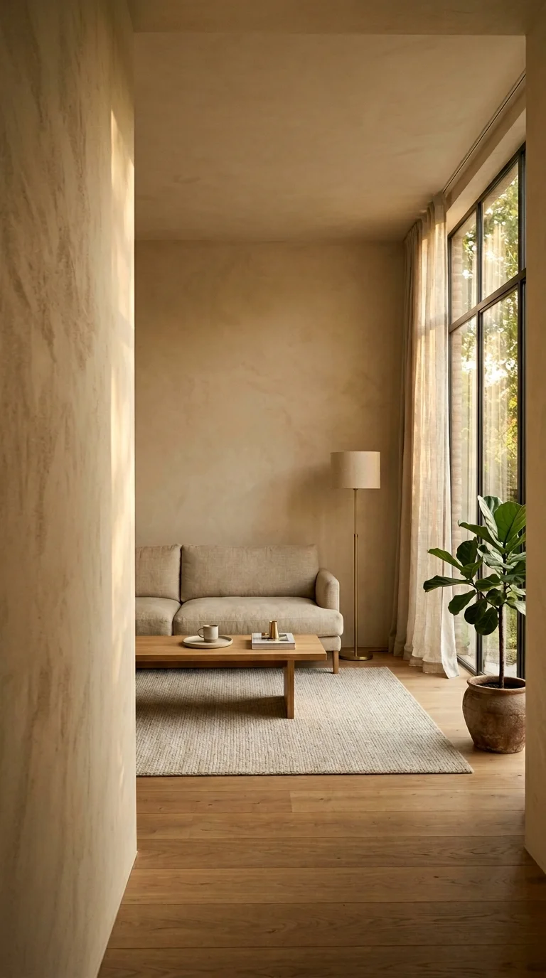 Minimalist room composed to highlight intentional negative space