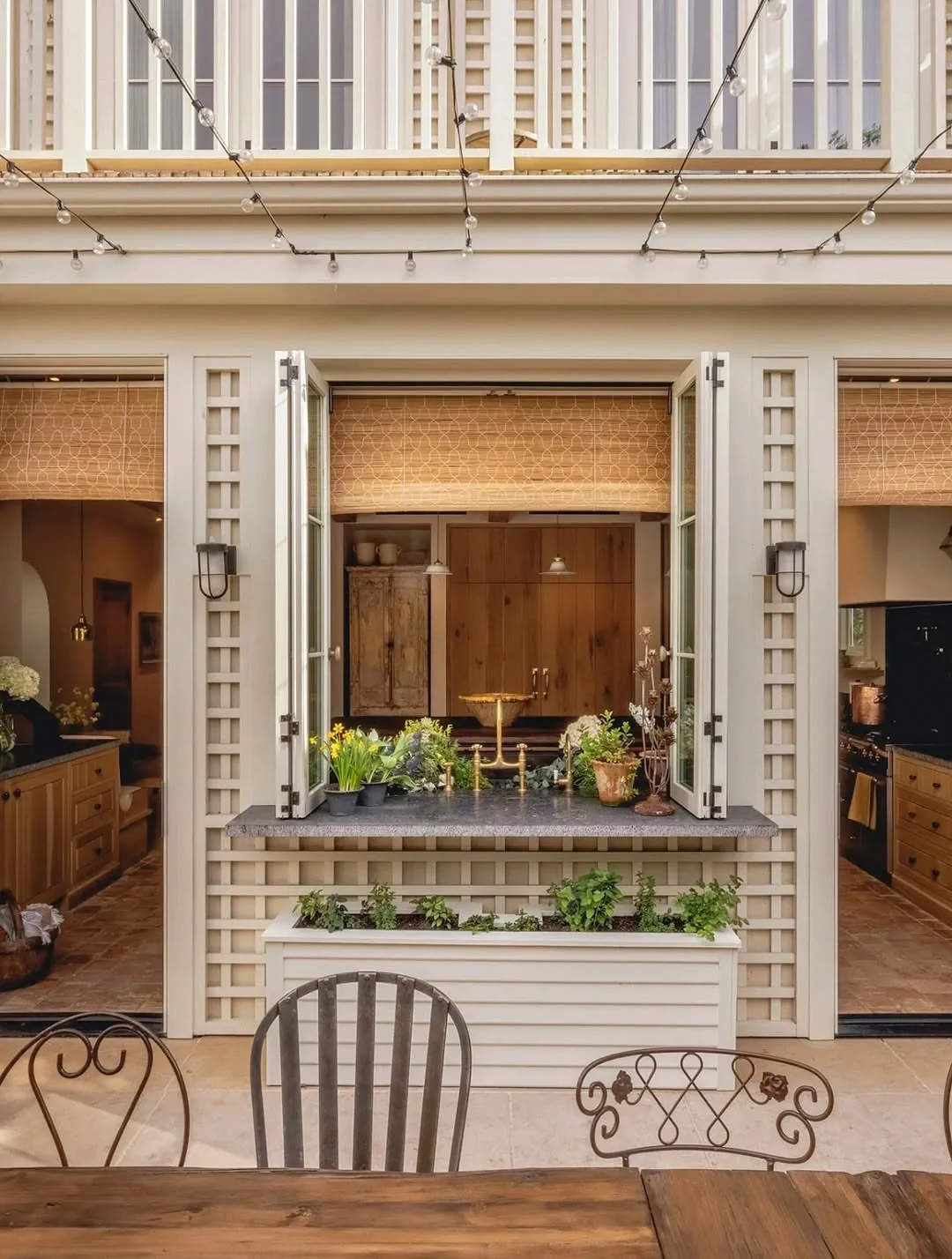 Rustic pass-through kitchen window